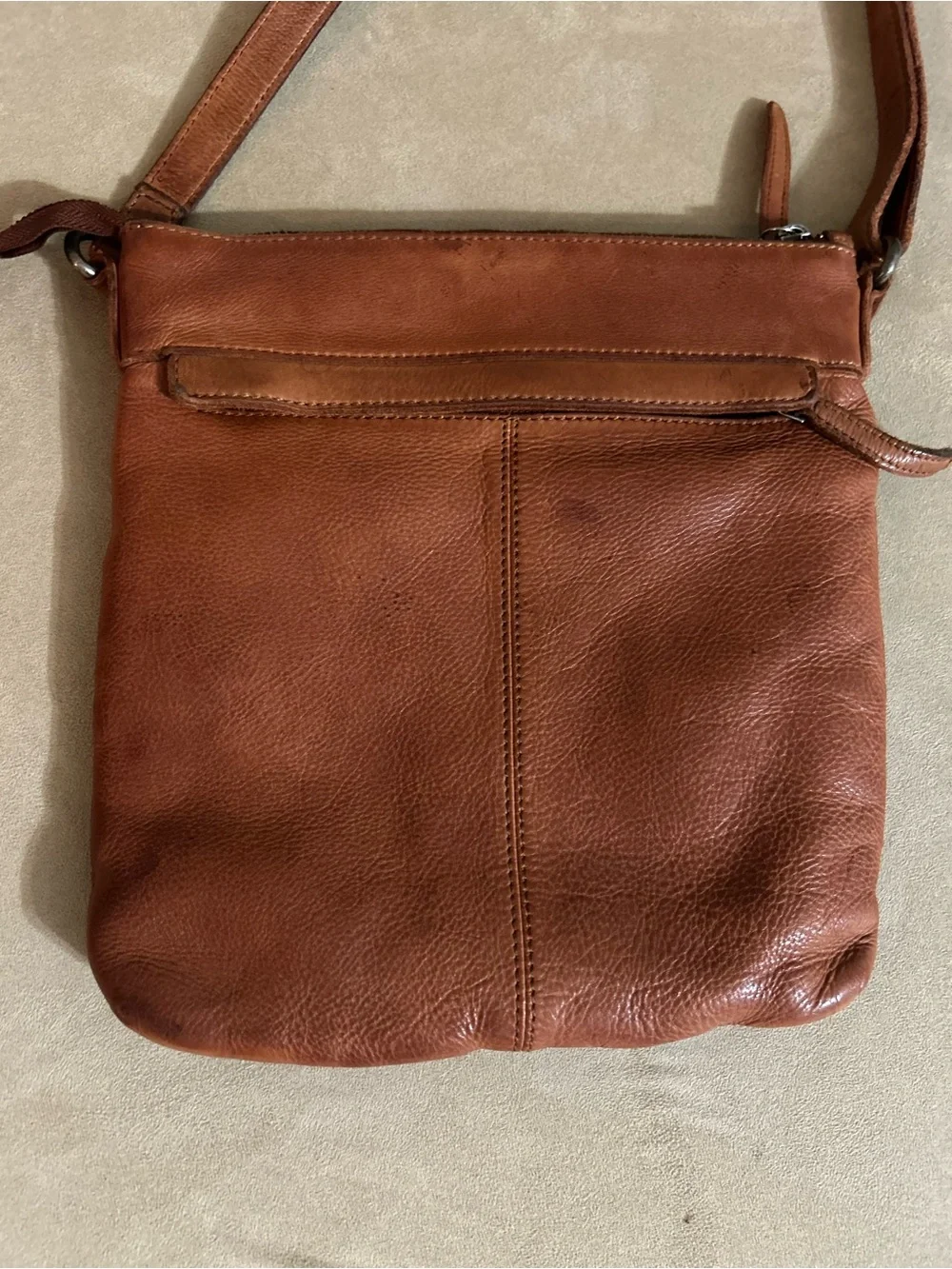 Vilenca Holland Brown Woven Leather Crossbody Handbag
